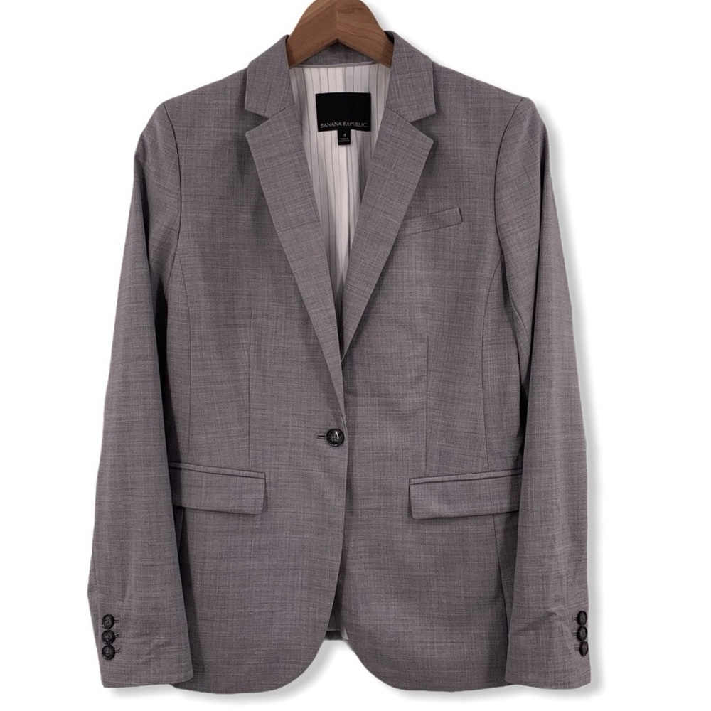 Banana Republic Grey Wool Blazer